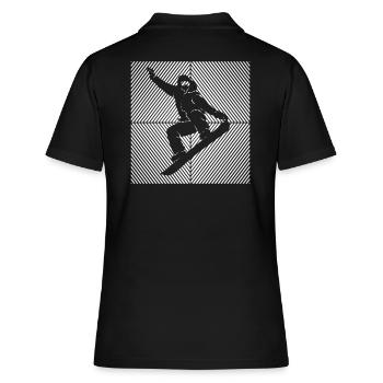 Snowboard Snowboard Remontée mécanique Snowboarder - Polo Femme - noir - Dos - Ailine (174cm)
