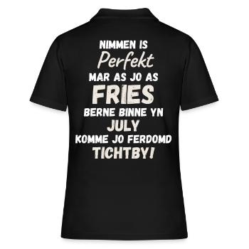 Frieze birthday text, slogan birthday in July - Women's Polo Shirt - black - Back - Ailine (174cm)