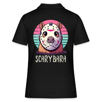 Lustiges Horror-Thema Australisches Wasserschwein - Frauen Polo Shirt - Schwarz - Hinten - Ailine (174cm)