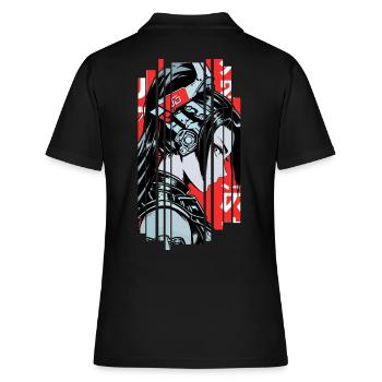 Woman Cyborg japon rouge - Polo Femme - noir - Dos - Ailine (174cm)
