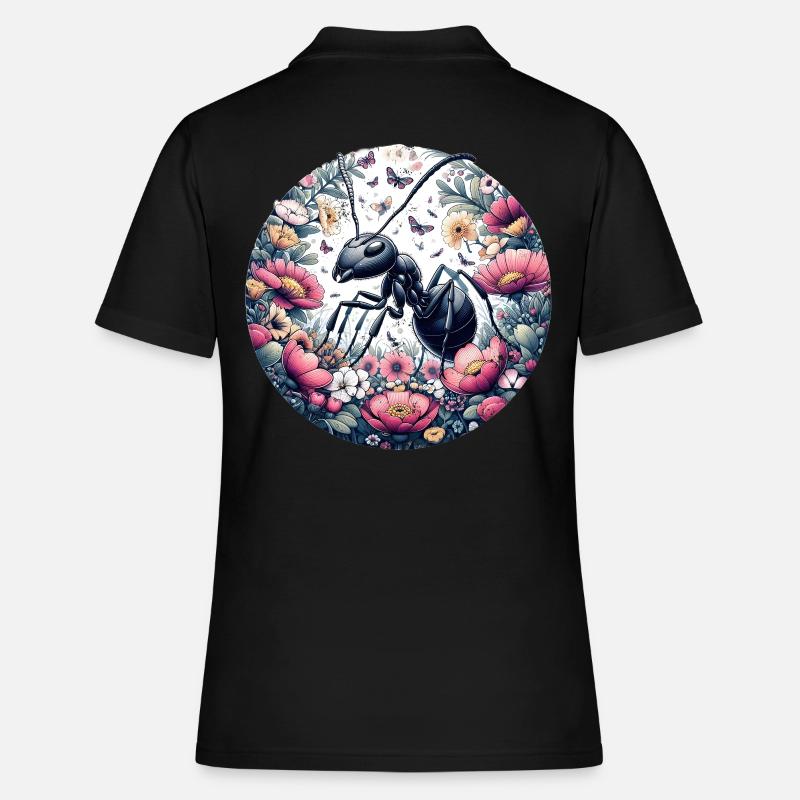 Fleurs de fourmis - Polo Femme - noir