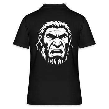 Neanderthal Costume Carnival Gift - Women's Polo Shirt - black - Back - Ailine (174cm)
