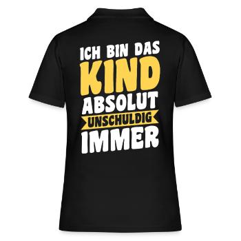 Daughter Son - Women's Polo Shirt - black - Back - Ailine (174cm)
