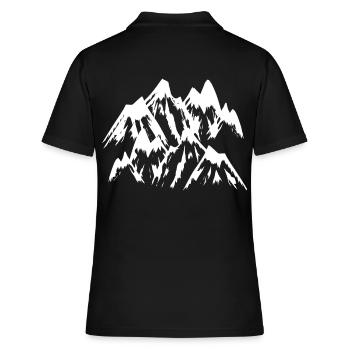 Mountain Nature Mountains Mountains - Women's Polo Shirt - black - Back - Ailine (174cm)
