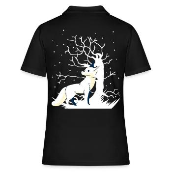 Fox Forest Animaux Neige Hiver Cadeau de Noël - Polo Femme - noir - Dos - Ailine (174cm)
