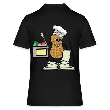 Peanut Cookbook Hobby Chef Cuisinière de cuisine - Polo Femme - noir - Dos - Ailine (174cm)