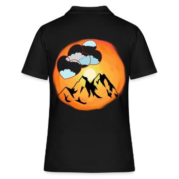 Soleil Amoureux de la nature Alpiniste Herz Alm - Polo Femme - noir - Dos - Ailine (174cm)
