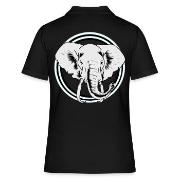Eléphant Afrique Eléphants Faune Zoo Pachydermes - Polo Femme - noir - Dos - Ailine (174cm)