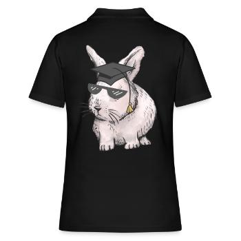 Érudit Lapin Enseignant Professions Études Abi Graduation - Polo Femme - noir - Dos - Ailine (174cm)