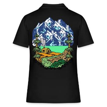 Alps, Summit, Mountains, Beg Hut, House, Alm, Tyrol, Nature - Women's Polo Shirt - black - Back - Ailine (174cm)