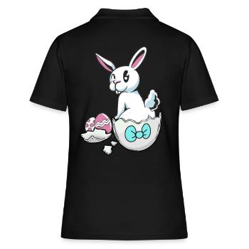 Pâques lapin coquille d’oeuf oeufs oeufs de Pâques oeufs d’enfant oeuf - Polo Femme - noir - Dos - Ailine (174cm)