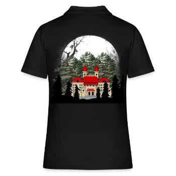 Château de conte de fées Moyen Âge Château Forteresse - Polo Femme - noir - Dos - Ailine (174cm)