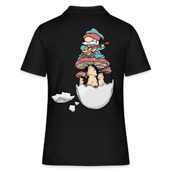 Coquille d’œuf nain Gnome Gnome Fantasy oeuf champignons - Polo Femme - noir - Dos - Ailine (174cm)