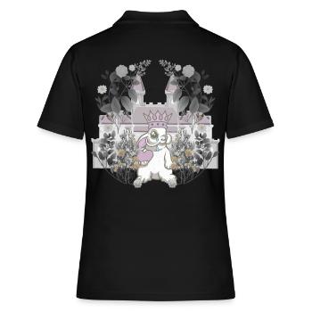 Bunny King souverain rétro Vintage personnage de conte de fées - Polo Femme - noir - Dos - Ailine (174cm)