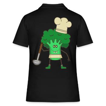 Cuisson du brocoli Soupe aux légumes Cuisson à la louche - Polo Femme - noir - Dos - Ailine (174cm)