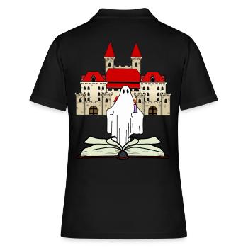 Mitternacht Geisterstunde Märchen Spuk Geschichte - Frauen Polo Shirt - Schwarz - Hinten - Ailine (174cm)