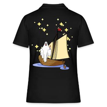 Geister Seefahrt Spuk Gespenst Horror Halloween - Frauen Polo Shirt - Schwarz - Hinten - Ailine (174cm)