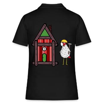 Artisan poulailler poulailler construire constructeur - Polo Femme - noir - Dos - Ailine (174cm)