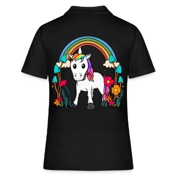 Licorne Licornes Créatures mythiques Animaux mythiques Enfant - Polo Femme - noir - Dos - Ailine (174cm)