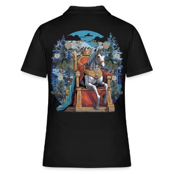 Cheval, Prince Charmant, Conte De Fées, Chevaux, Coursier, Règle - Polo Femme - noir - Dos - Ailine (174cm)