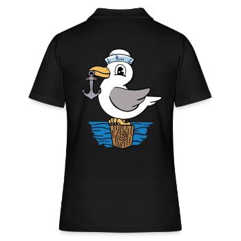 Mouette ancre marin marin marin enfants - Polo Femme - noir - Dos - Ailine (174cm)
