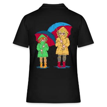 Fille, Frère Ou Sœur, Soeur, Parapluie - Polo Femme - noir - Dos - Ailine (174cm)