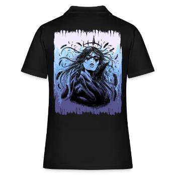 Chaman, Nature, Forêt, GuerrierChaman - Polo Femme - noir - Dos - Ailine (174cm)