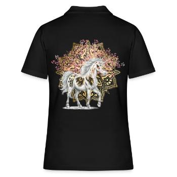 Mythologie Einhörner Einhorn Fabelwesen Fabel - Frauen Polo Shirt - Schwarz - Hinten - Ailine (174cm)