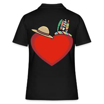 Heart Hearts Wild West États-Unis - Polo Femme - noir - Dos - Ailine (174cm)