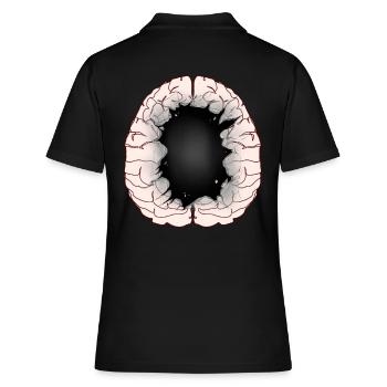 Cerveau Idiot Idiot Cerveau Intelligence - Polo Femme - noir - Dos - Ailine (174cm)
