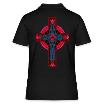 Croix Croix Crucifix Jésus Dieu Église - Polo Femme - noir - Dos - Ailine (174cm)