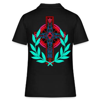 Croix Croix Crucifix - Polo Femme - noir - Dos - Ailine (174cm)