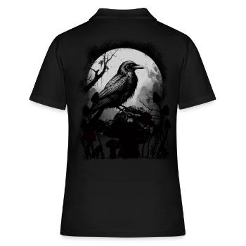 Corbeau Corbeau Corbeau Corbeau Corbeau d’Halloween - Polo Femme - noir - Dos - Ailine (174cm)