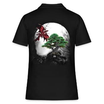 Märchen Fabeltier Drache Drachen Märchenfigur Myth - Frauen Polo Shirt - Schwarz - Hinten - Ailine (174cm)
