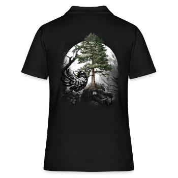 Corbeau de la forêt Corbeau Corbeau Corbeau Corbeau Habitant de la forêt Sombre - Polo Femme - noir - Dos - Ailine (174cm)