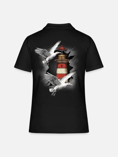 Phares Phare Mouette Mouette Mouette - Polo Femme - noir