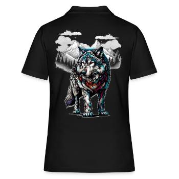 Loups, Loup, Nature, Nature, Sauvage, Animaux Sauvages, Animaux De Meute - Polo Femme - noir - Dos - Ailine (174cm)