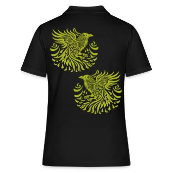 Corbeau Corbeau Oiseaux Corbeaux Occulte Corbeau Corbeau - Polo Femme - noir - Dos - Ailine (174cm)