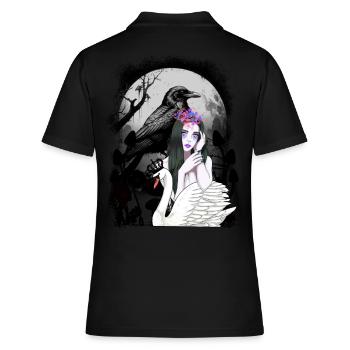 cygne mystique conte de fées conte de fées personnage corbeau - Polo Femme - noir - Dos - Ailine (174cm)