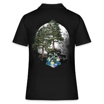 Forêt Nature Printemps Fleurs Conifères Forêt Arbres Arbre - Polo Femme - noir - Dos - Ailine (174cm)