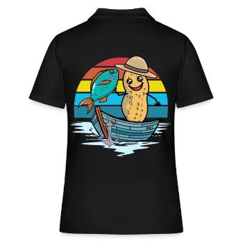 Cacahuète Arc-en-ciel Bateau Poisson Poisson Pêcheur Noix - Polo Femme - noir - Dos - Ailine (174cm)