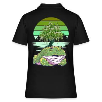 Frog Frogs Toad Toads - Women's Polo Shirt - black - Back - Ailine (174cm)