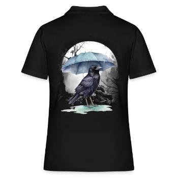mystique corbeau corbeau corbeau - Polo Femme - noir - Dos - Ailine (174cm)