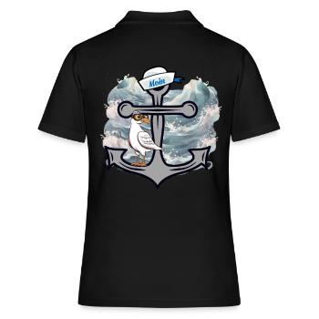 Maritime Seagull Seagulls Marins Marins Marins - Polo Femme - noir - Dos - Ailine (174cm)
