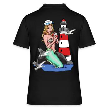 Sirène Sirène Sirène Sirène Sirène Marins Maritime Ahoy - Polo Femme - noir - Dos - Ailine (174cm)