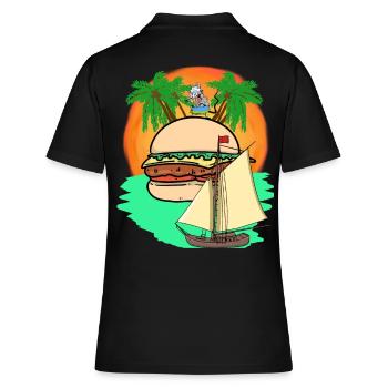 Rat Caraïbes Mer du Sud Fast Food Île Marin Bateau - Polo Femme - noir - Dos - Ailine (174cm)