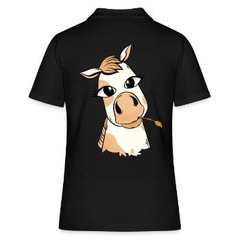 poney cheval chevaux tête de cheval - Polo Femme - noir - Dos - Ailine (174cm)