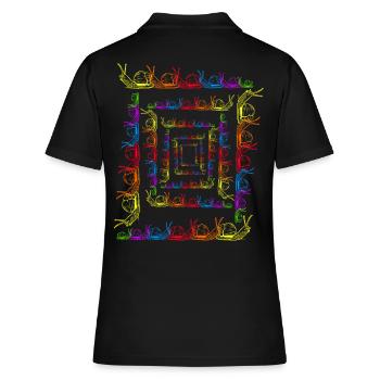 Escargots arc-en-ciel LGBT coquille d’escargot - Polo Femme - noir - Dos - Ailine (174cm)