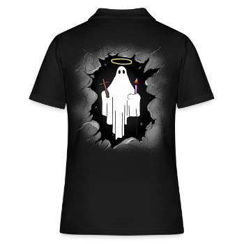 Geist Geister Mitternacht Halloween Geisterstunde - Frauen Polo Shirt - Schwarz - Hinten - Ailine (174cm)