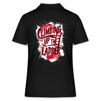 Die Leiter hinaufklettern - Frauen Polo Shirt - Schwarz - Hinten - Ailine (174cm)